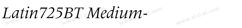 Latin725BT Medium字体转换